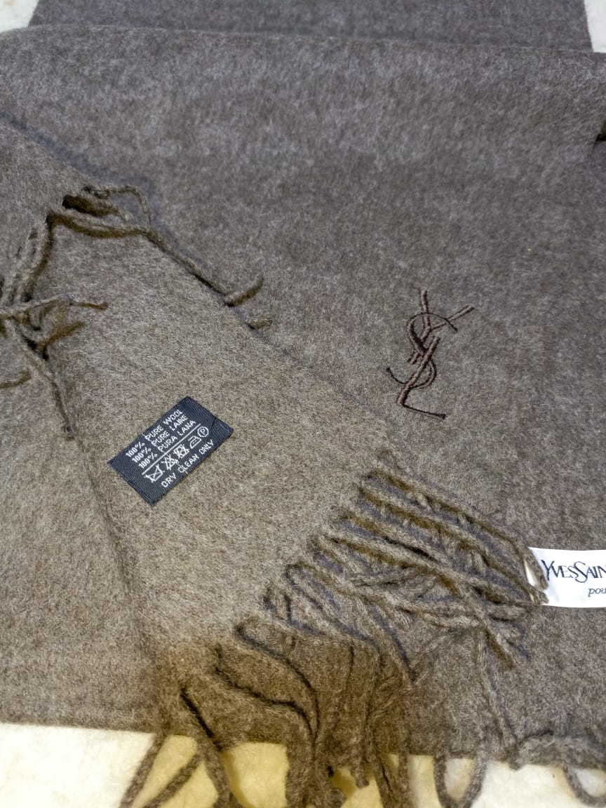Authentic YSL Wool Scarf | Pre-Loved