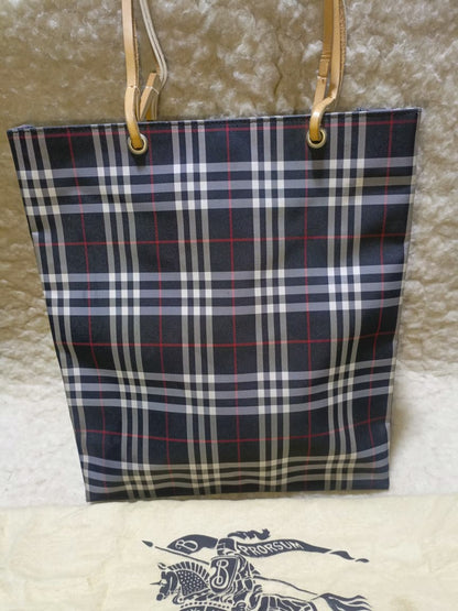 Burberry London Check Tote Bag with Leather Trim & Dust Bag | Pre-Loved