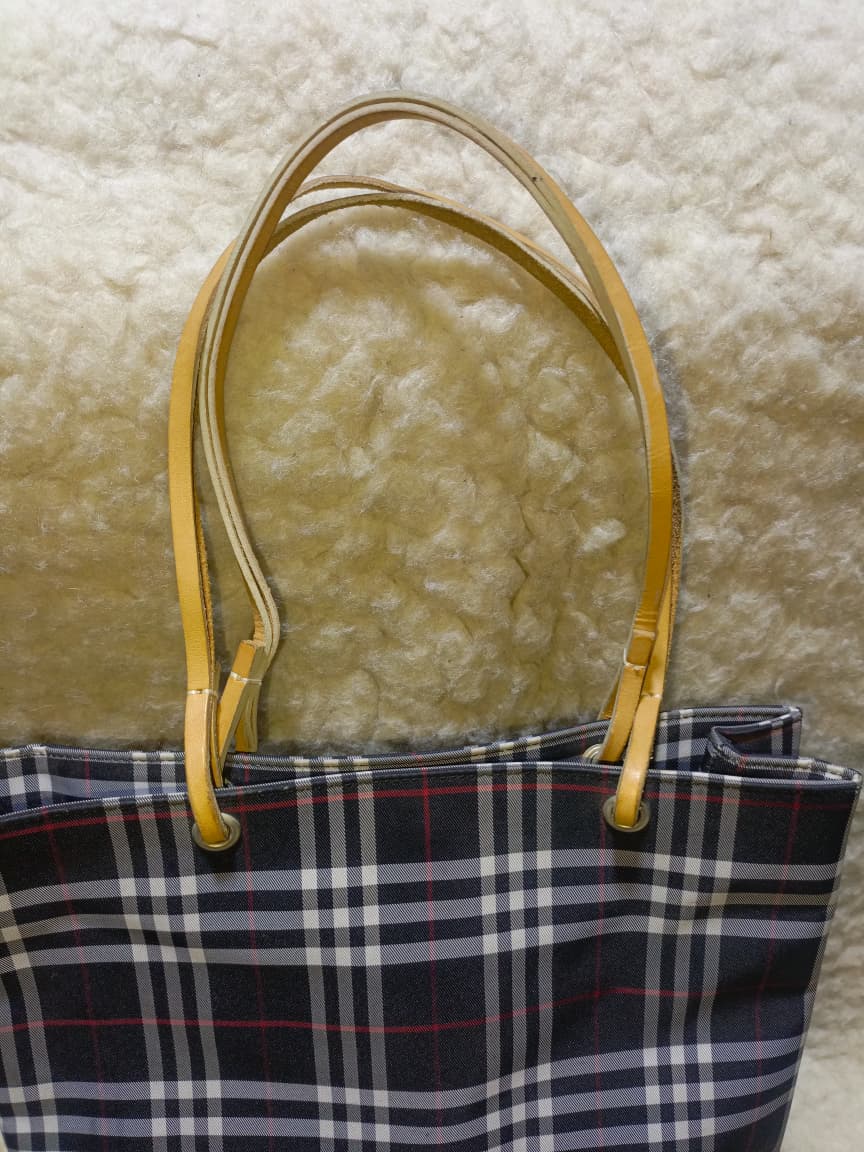 Burberry London Check Tote Bag with Leather Trim & Dust Bag | Pre-Loved