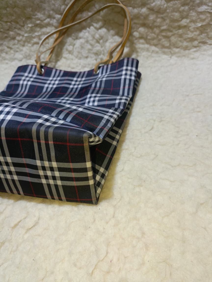 Burberry London Check Tote Bag with Leather Trim & Dust Bag | Pre-Loved