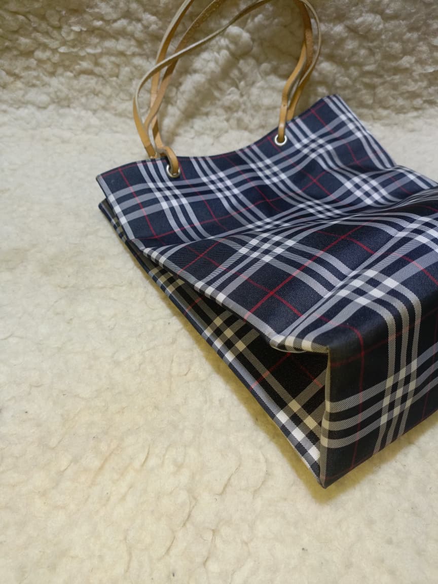 Burberry London Check Tote Bag with Leather Trim & Dust Bag | Pre-Loved