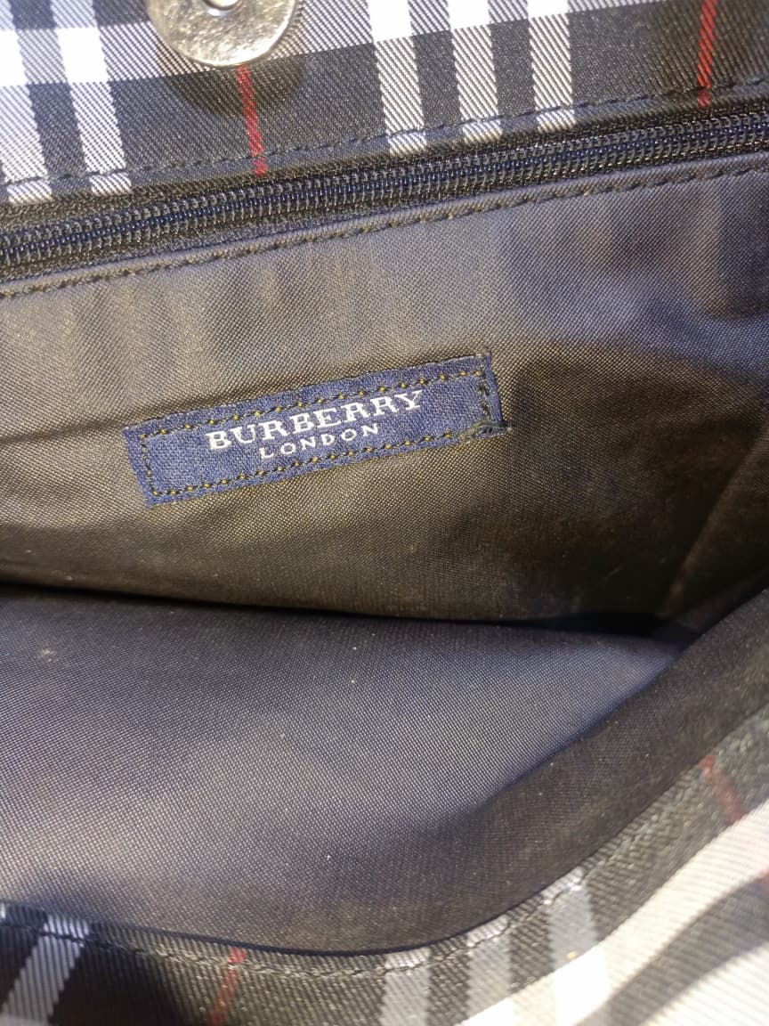Burberry London Check Tote Bag with Leather Trim & Dust Bag | Pre-Loved
