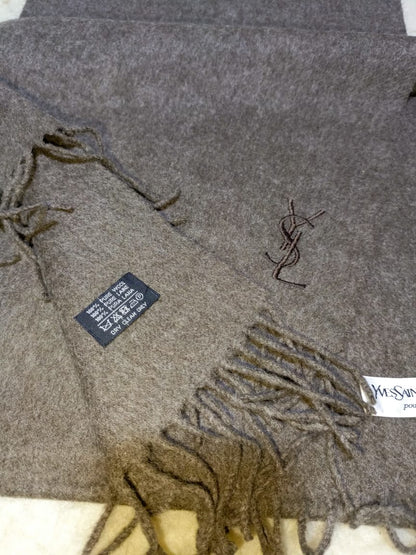Authentic YSL Wool Scarf | Pre-Loved