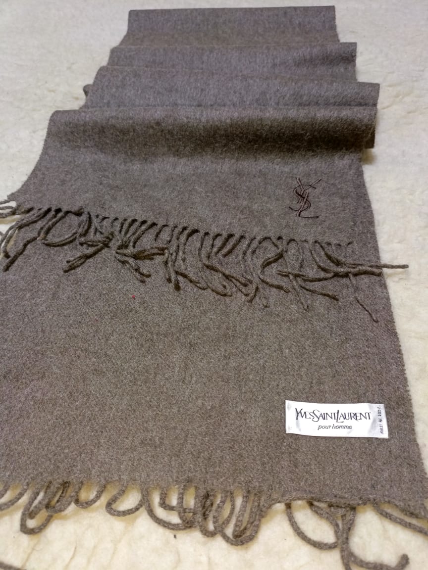Authentic YSL Wool Scarf | Pre-Loved