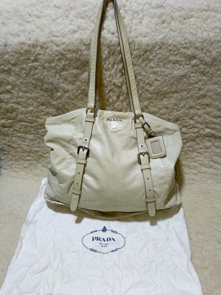 Prada Milano Tote Bag – Ivory | Pre-Loved