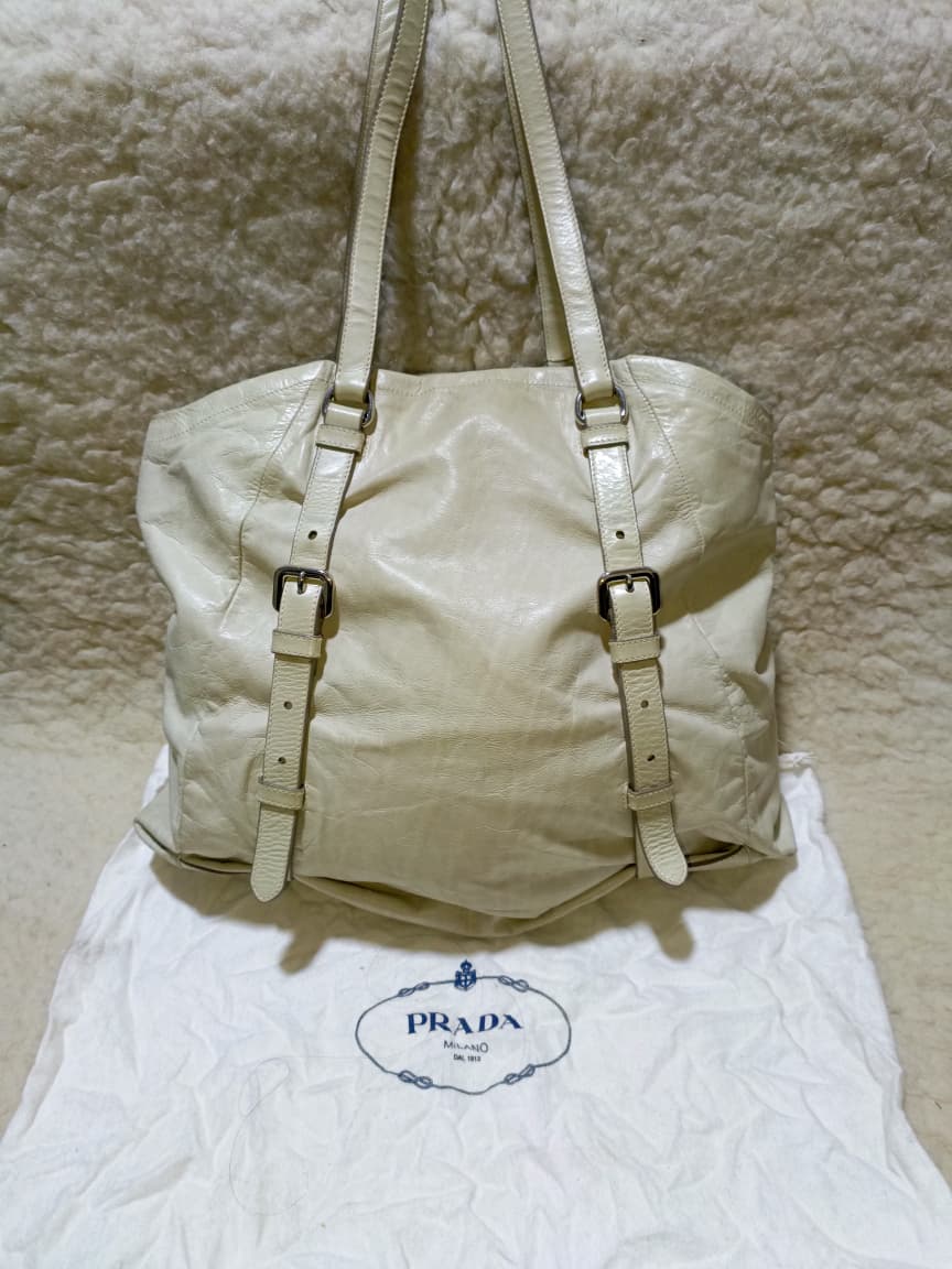 Prada Milano Tote Bag – Ivory | Pre-Loved