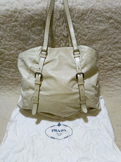 Prada Milano Tote Bag – Ivory | Pre-Loved