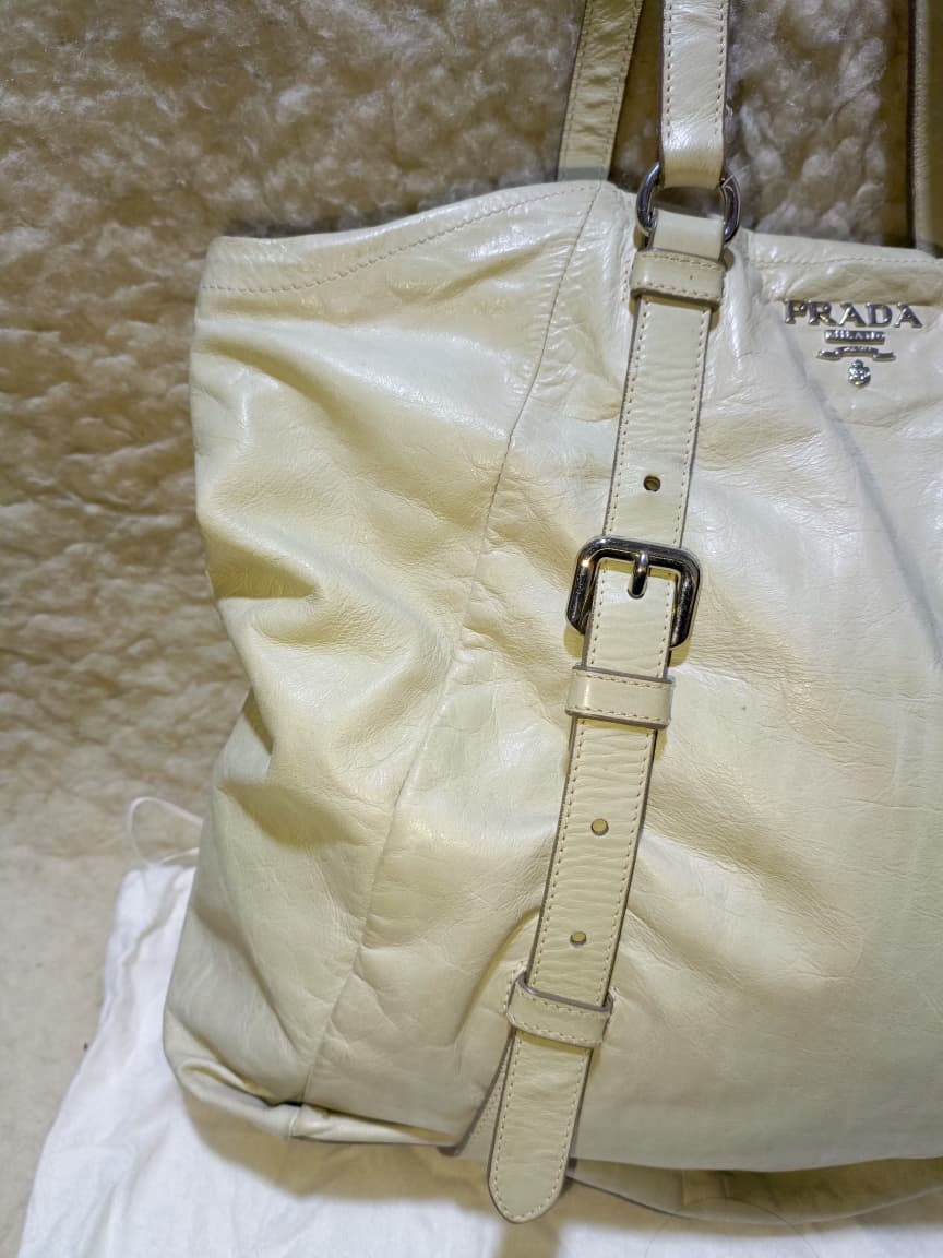 Prada Milano Tote Bag – Ivory | Pre-Loved