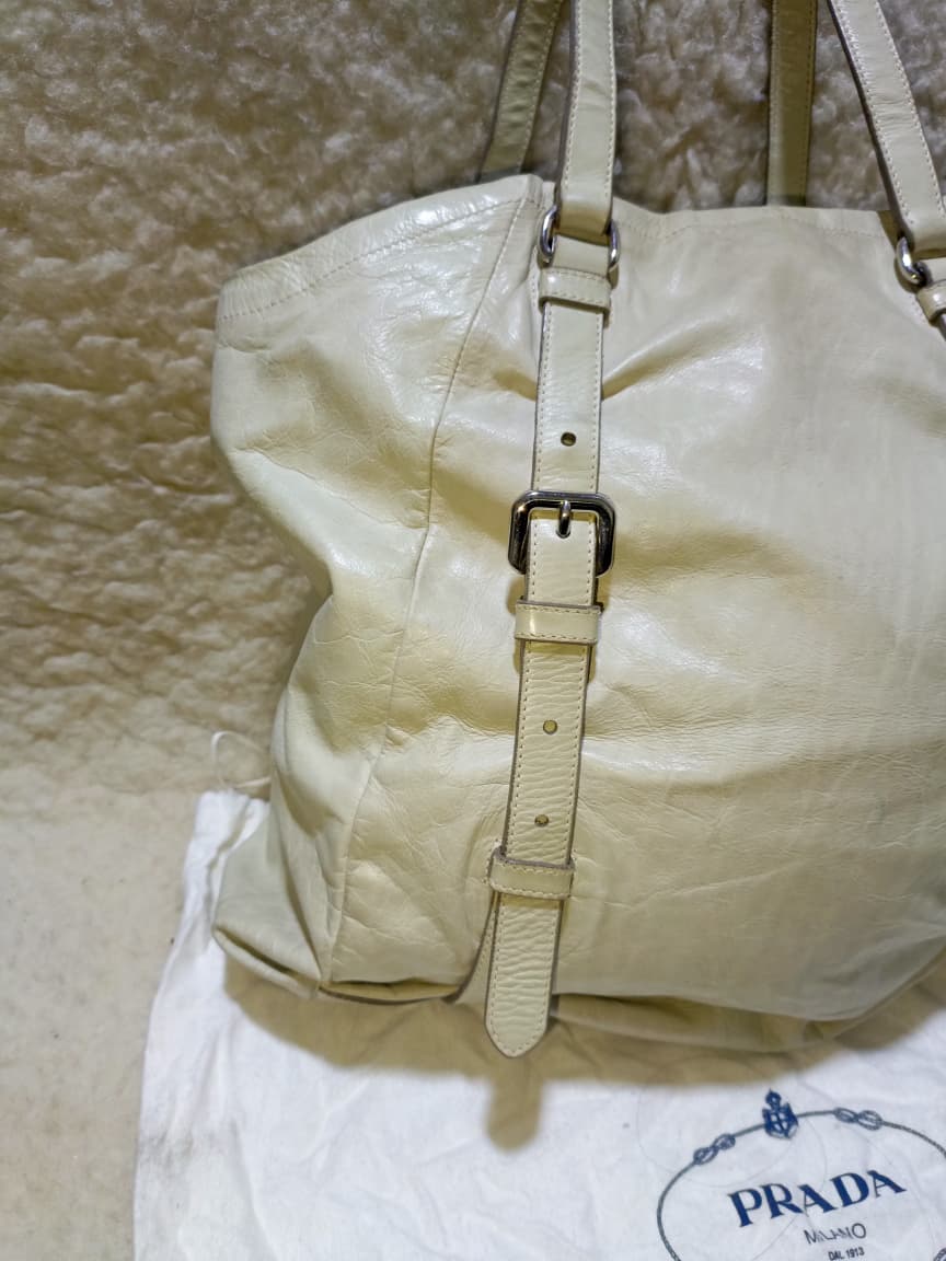 Prada Milano Tote Bag – Ivory | Pre-Loved