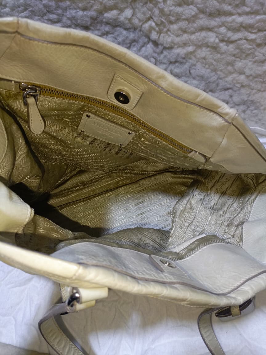 Prada Milano Tote Bag – Ivory | Pre-Loved
