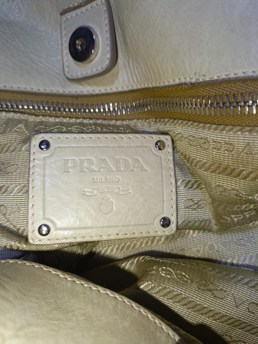 Prada Milano Tote Bag – Ivory | Pre-Loved