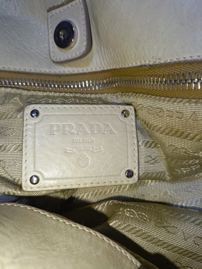 Prada Milano Tote Bag – Ivory | Pre-Loved