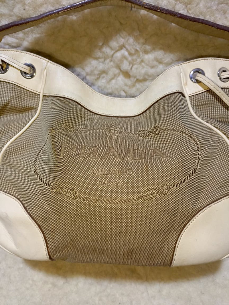 Prada Beige Shoulder Bag | Pre-Loved