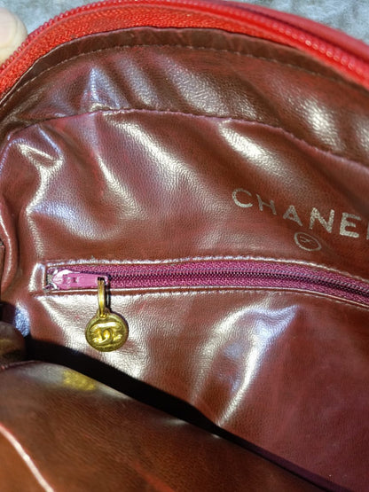 Chanel Red Quilted Leather  Shoulder Bag | Pre-Loved