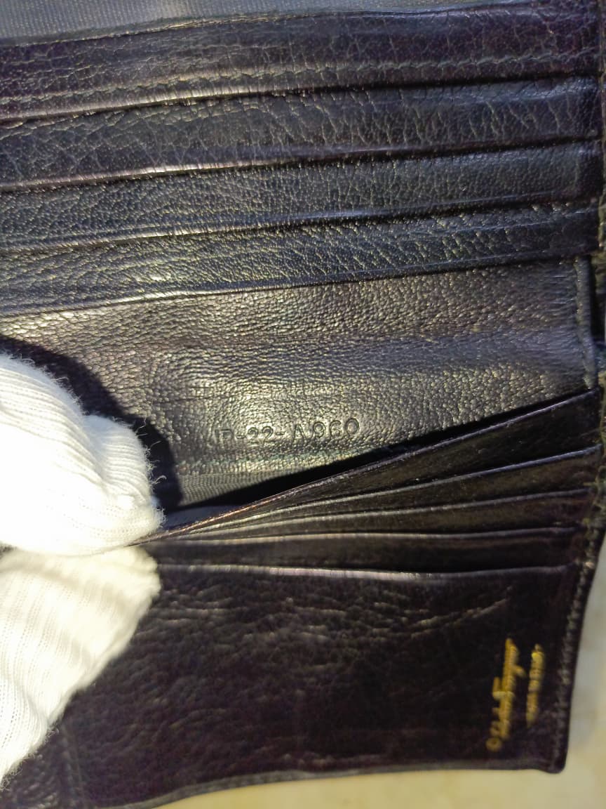 Ferragamo Black Leather Compact Wallet | Pre-Loved