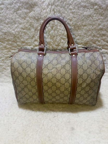 Vintage Gucci GG Brown Leather Trim | Pre-Loved