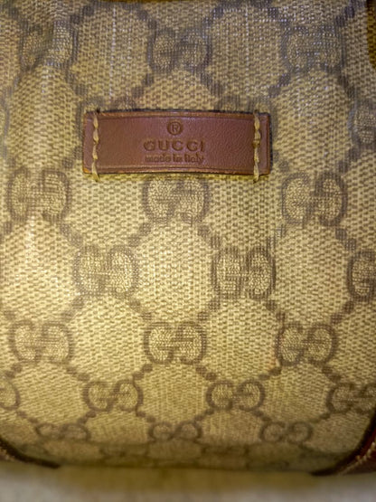 Vintage Gucci GG Brown Leather Trim | Pre-Loved