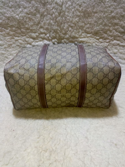Vintage Gucci GG Brown Leather Trim | Pre-Loved