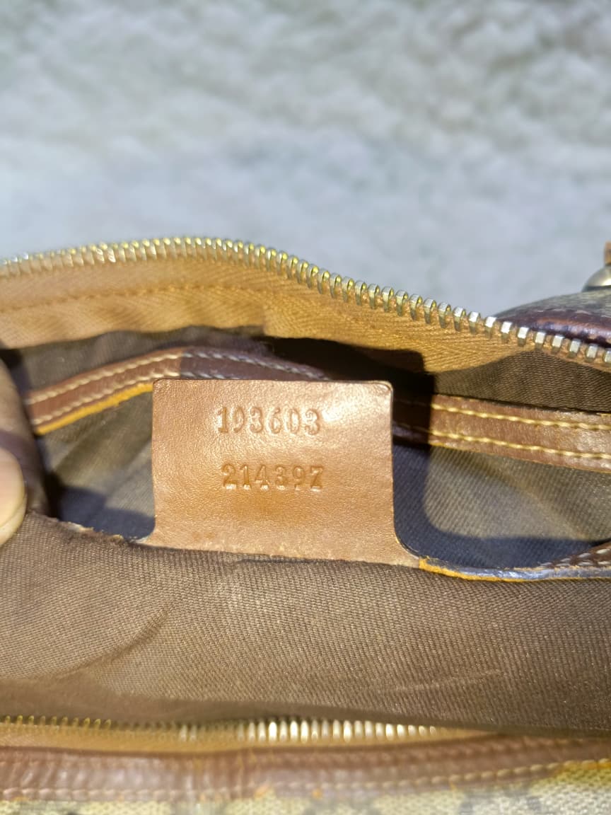 Vintage Gucci GG Brown Leather Trim | Pre-Loved
