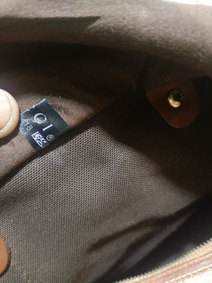Vintage Gucci GG Brown Leather Trim | Pre-Loved