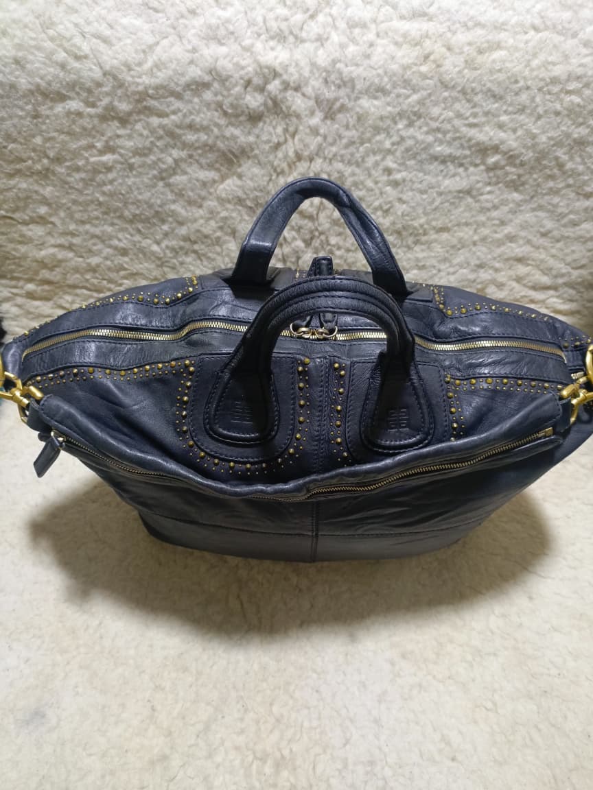 Givenchy Studded Leather in Dark Navy | Pre-Loved