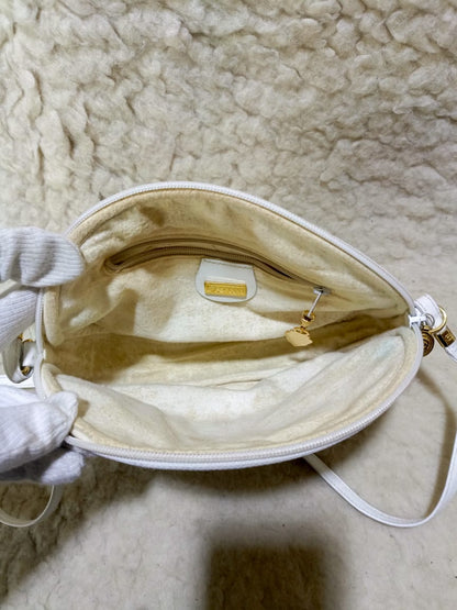 Gucci Flora Print White Leather Crossbody Bag | Pre-Loved
