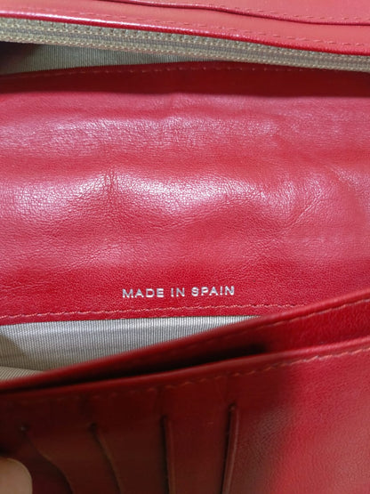 Chanel Red Quilted Patent Leather Long Wallet | Pre-Loved