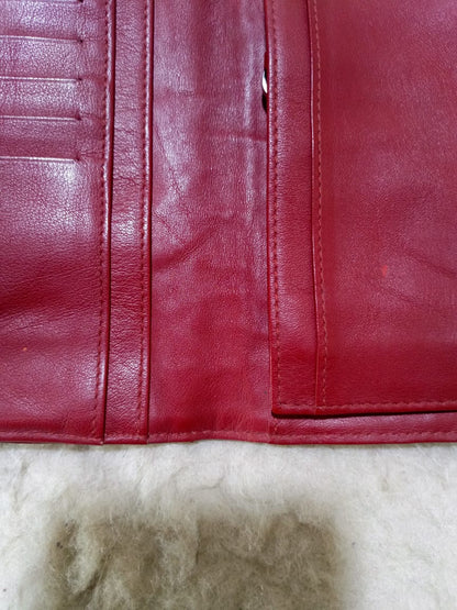 Chanel Red Quilted Patent Leather Long Wallet | Pre-Loved