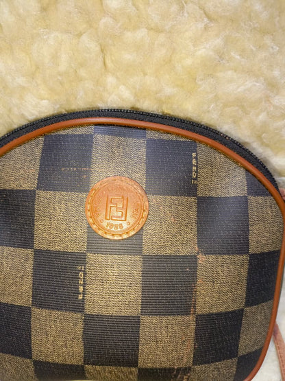 Fendi Vintage Check Pattern Mini Crossbody Pouch | Pre-Loved