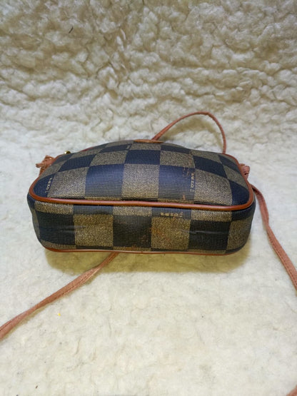 Fendi Vintage Check Pattern Mini Crossbody Pouch | Pre-Loved