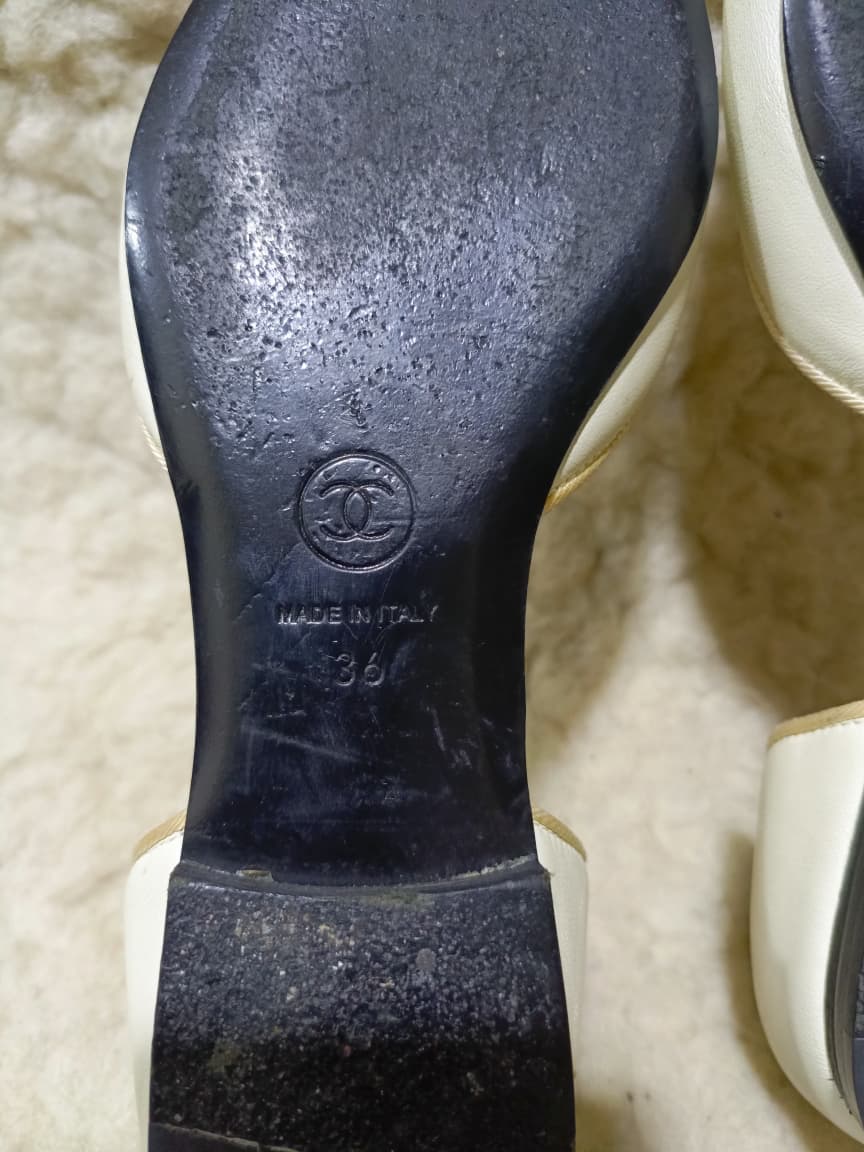 Chanel Two-Tone Flats – Size 36 | Pre-Loved