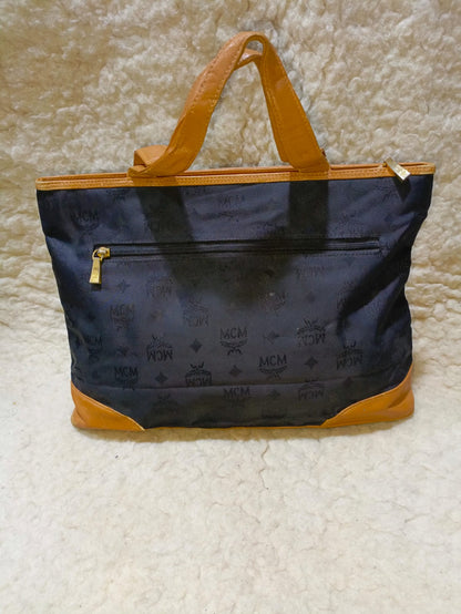 MCM  Nylon Tote Bag with Leather Trim | Pre-Loved