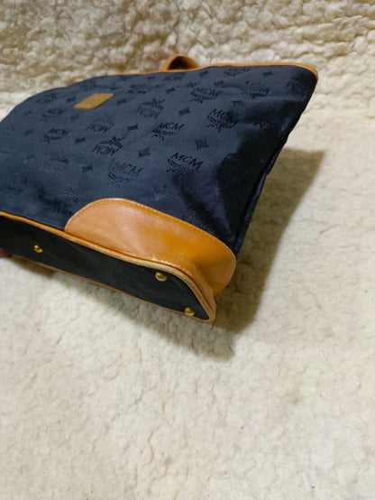 MCM  Nylon Tote Bag with Leather Trim | Pre-Loved