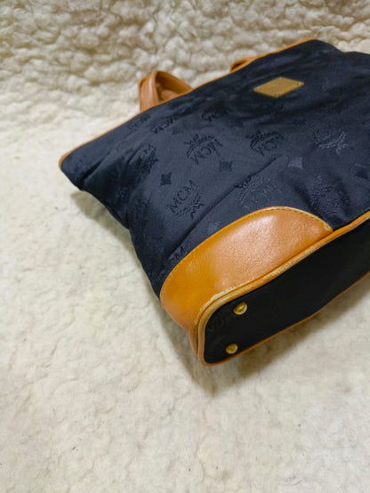 MCM  Nylon Tote Bag with Leather Trim | Pre-Loved