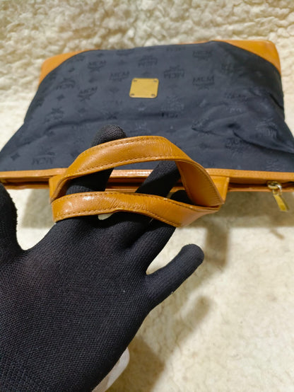 MCM  Nylon Tote Bag with Leather Trim | Pre-Loved