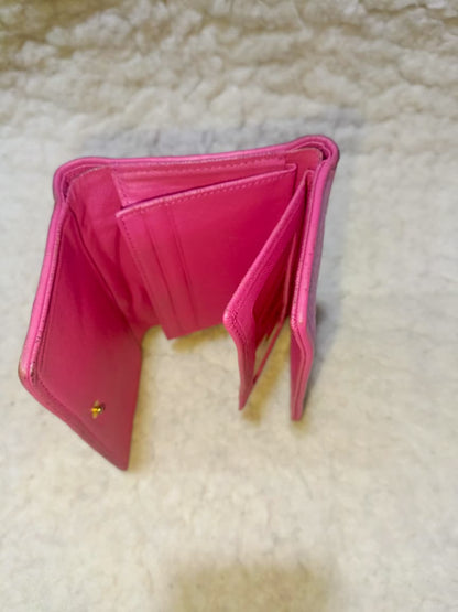MCM Pink Rabbit Print Compact Wallet | Pre-Loved