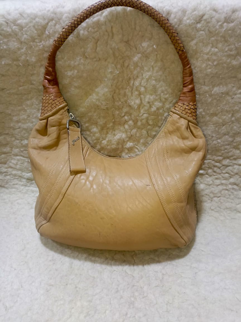 Fendi Beige Shoulder Hobo Bag | Pre-Loved