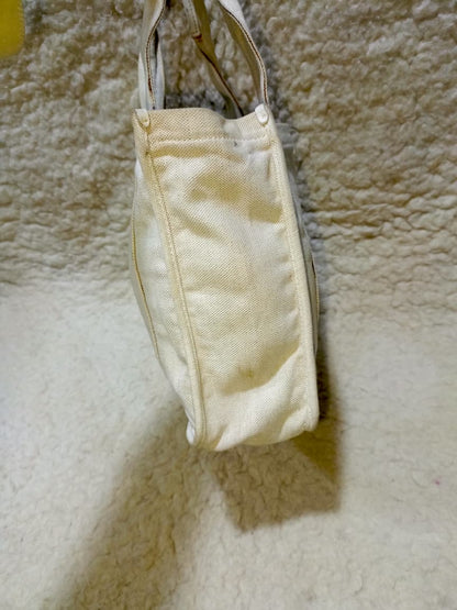 Prada Ivory Canvas Tote Bag | Pre-Loved