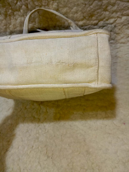 Prada Ivory Canvas Tote Bag | Pre-Loved