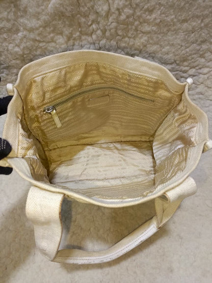 Prada Ivory Canvas Tote Bag | Pre-Loved