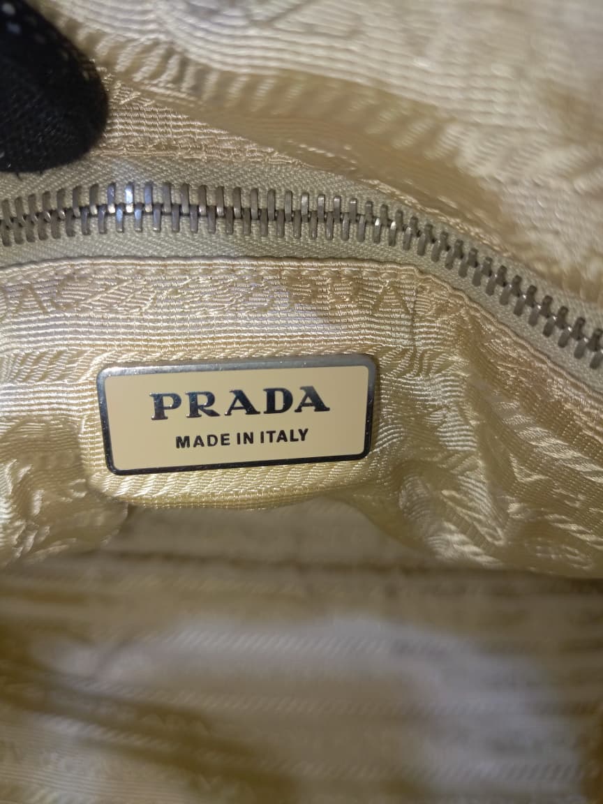 Prada Ivory Canvas Tote Bag | Pre-Loved