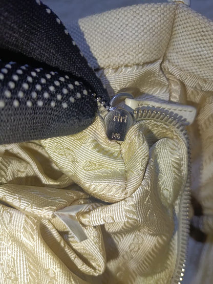Prada Ivory Canvas Tote Bag | Pre-Loved