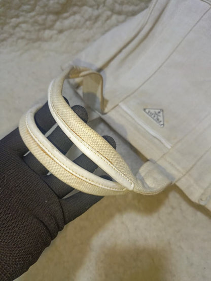 Prada Ivory Canvas Tote Bag | Pre-Loved
