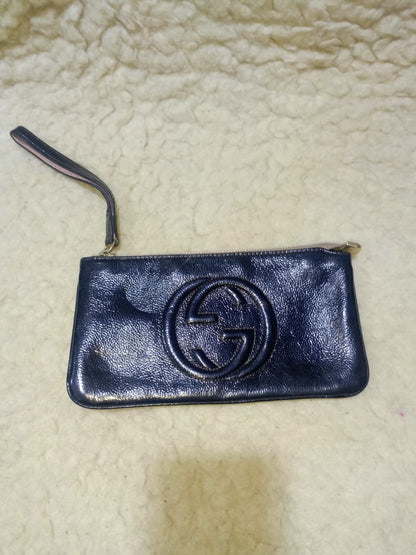 Gucci Black  Leather  Pouch | Pre-Loved