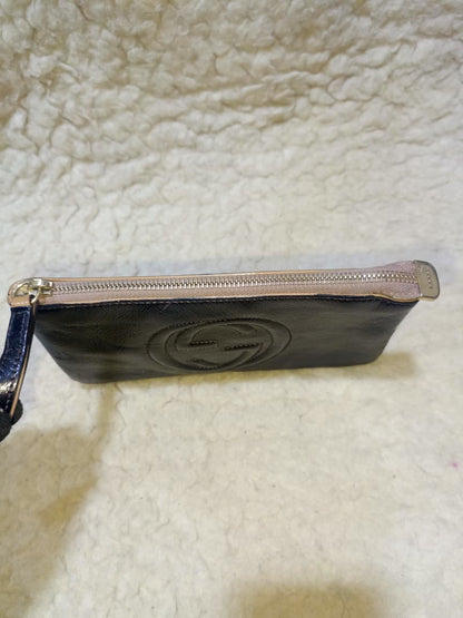 Gucci Black  Leather  Pouch | Pre-Loved