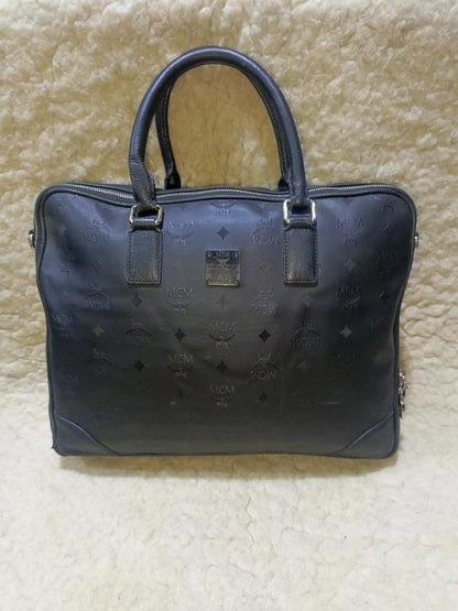MCM Black Leather Briefcase / Laptop Bag | Pre-Loved