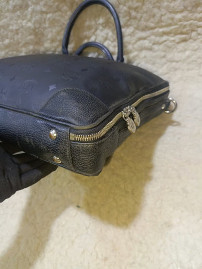 MCM Black Leather Briefcase / Laptop Bag | Pre-Loved