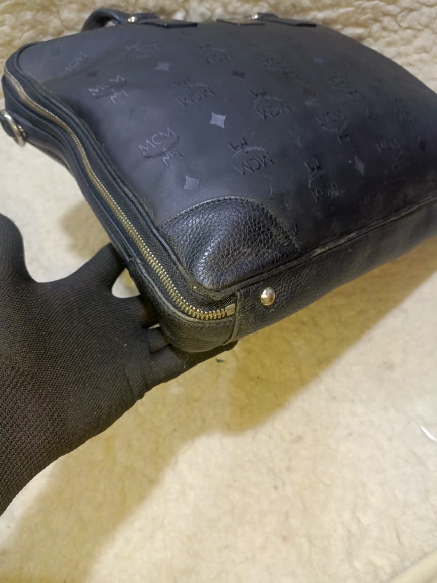 MCM Black Leather Briefcase / Laptop Bag | Pre-Loved