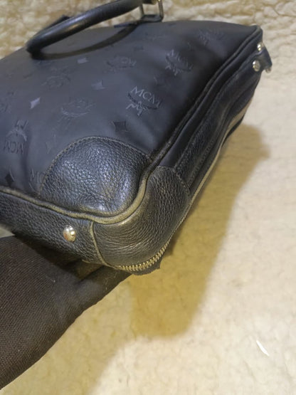 MCM Black Leather Briefcase / Laptop Bag | Pre-Loved