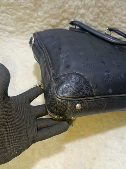 MCM Black Leather Briefcase / Laptop Bag | Pre-Loved
